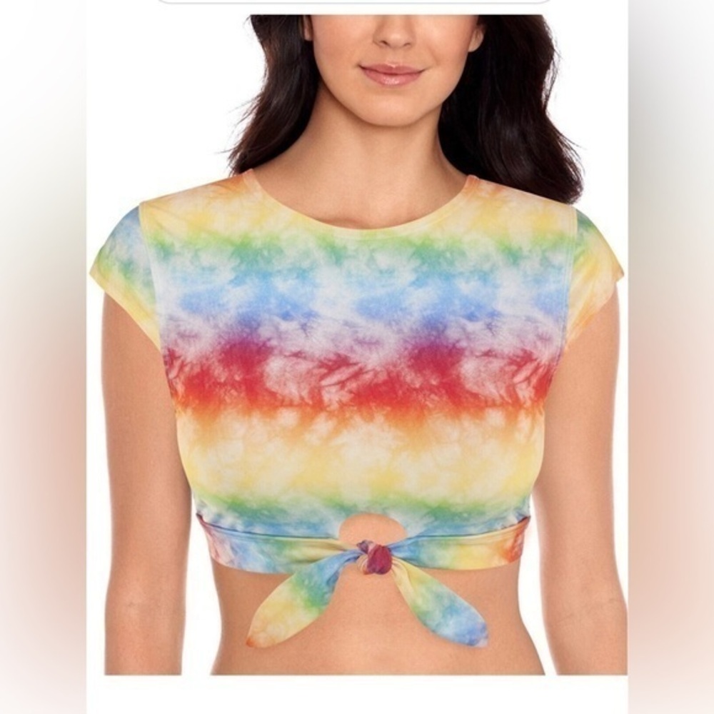 Salt + Cove Crop Swim Top NWT
